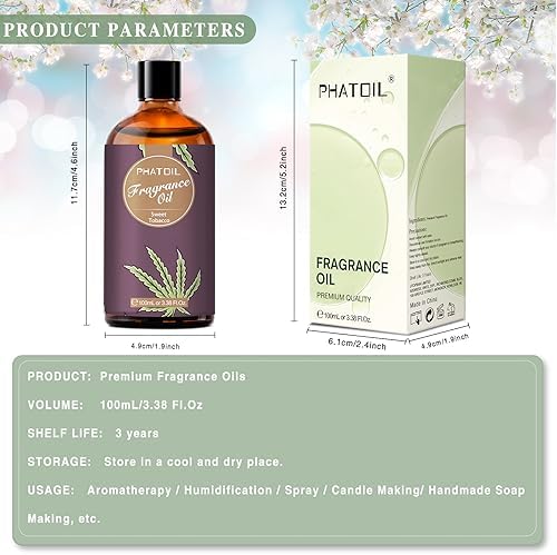 PHATOIL Sweet Tobacco Fragrance Oil for Diffuser Aromatherapy 3.38FL.OZ - Image 4