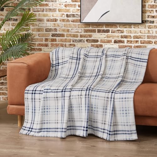 Lucky Brand Camper Plaid Blue 50"x70" Cozy Plush Blanket - Premium Microfiber Throw for Luxurious Comfort and Style - Image 4