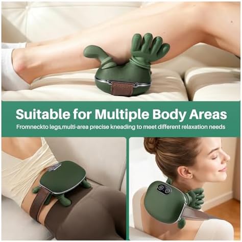 Neck and Shoulder Massager - Bionic Heated Massager, Cordless Portable Electric Shiatsu Massager, Deep Tissue 4D Kneading Massage, Simulated Human fingers Design for Pain Relief and Muscle Relax - Image 7