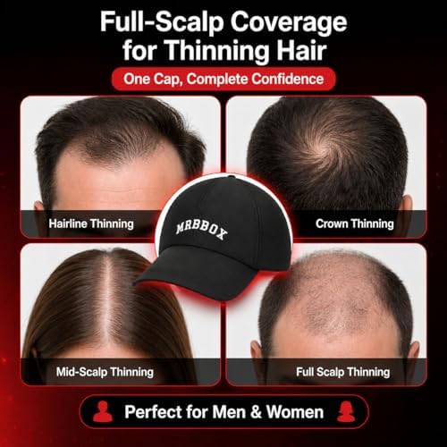 Red Light Therapy for Hair Growth,528 Total Light Emitters,Full-Scalp Coverage,Laser Hair Growth Cap for Men & Women,Black - Image 2