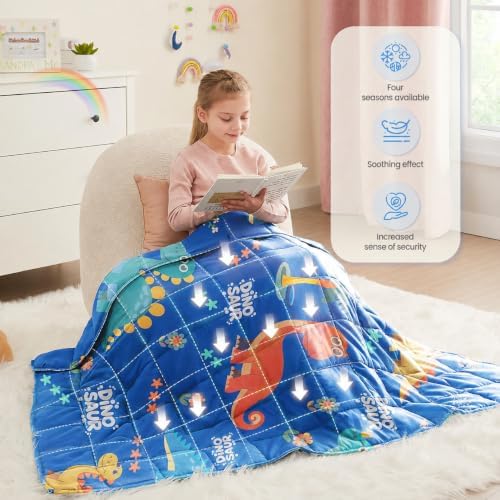 Coolsaur Weighted Blanket 5lbs Cool Small Heavy Throw Blanket Gifts 36"x48" - Image 3