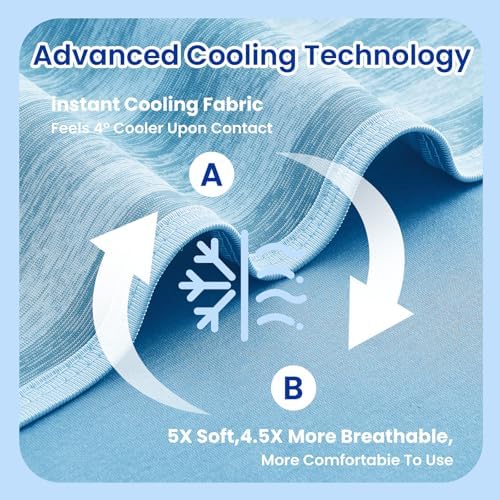 GOHERO Cooling Blanket Queen Size, Arc-Chill Q-Max >0.5 Cool Fiber, Summer Cooling Blanket for Hot Weather, Keeps Body Cool for Night Sweats, Soft Lightweight Sofa Couch Blankets for Kid Adults - Image 5