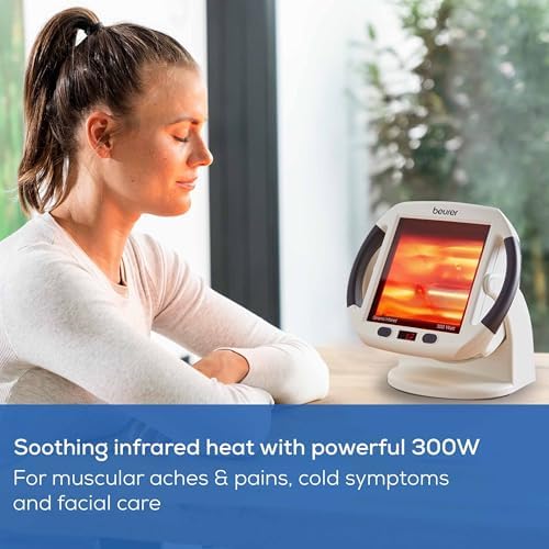 Beurer IL50 Infrared Heat Lamp Heated Red Light Therapy Lamp for Body, Face, Sinuses, & Skin - Effective Muscle Pain & Cold Relief Treatment by Improving Blood Circulation - Image 3