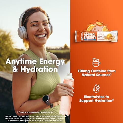 Optimum Nutrition Amino Energy Plus Focus Stick Packs, Tangerine Wave, 25Ct - Image 4