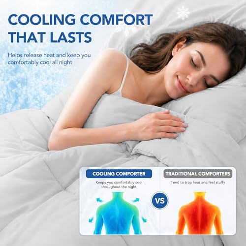 Deconovo Cooling Blanket Twin for Hot Sleepers, Dual Sided Cool Touch - Image 3