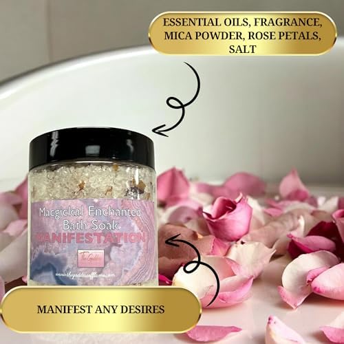 Manifestation Bath Salts – Dead Sea Salt Bath Soak for Intentions, Spiritual Cleansing & Ritual Use 12oz - Image 3