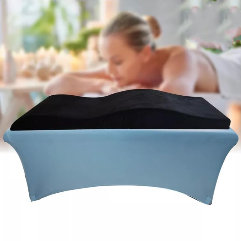 Lash Bed Topper,Curvy Massage Table Cushion with Removable Cover,Ergonomic Design for Beauty Salon - Image 6