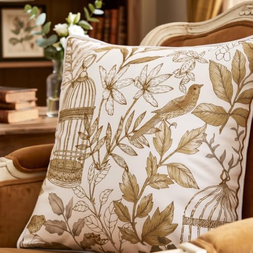 patdrea Designer French Velvet Throw Pillow Cover,18"x18"-Aviary - Image 2