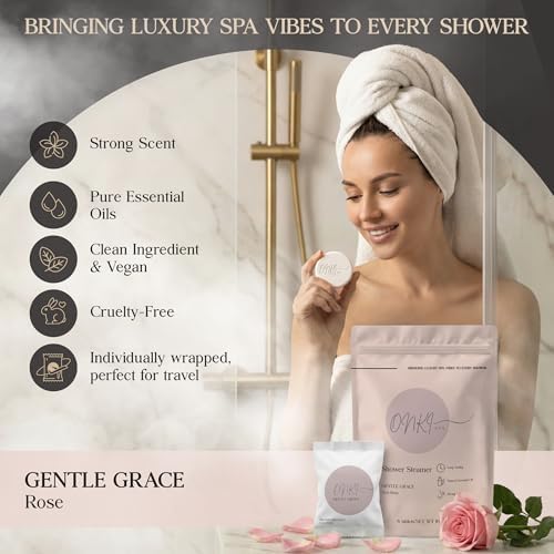 Rose Shower Steamers Aromatherapy 6 Pack – Rose Shower Steamer for Relaxation, Self Care & Stress Relief – Floral Spa Shower Bombs for Women & Men, Individually Wrapped - Image 2