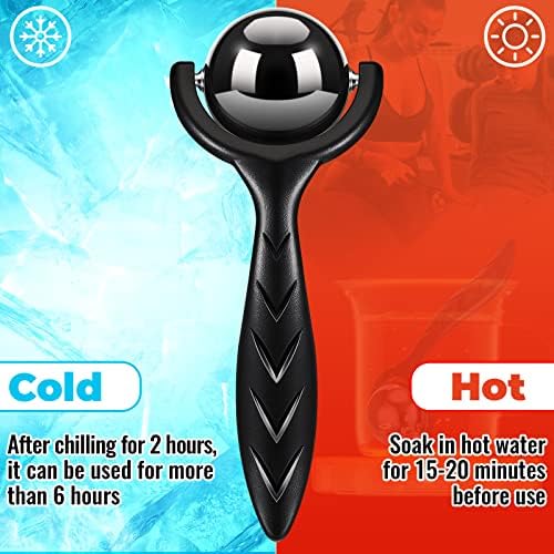 Tatuo Massage Ball Roller Manual Massage Ball for Heat and Ice Therapy Self Massage Tool for Deep Tissue and Sore Muscle Relief of Stiffness and Stress, Body, Neck, Back, Foot, Plantar - Image 4