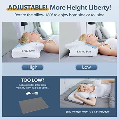 HOMCA Cervical Pillow, Ergonomic Memory Foam Neck Pillow for Pain Relief - Image 4