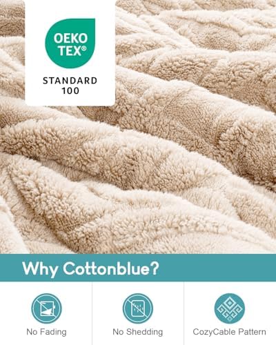 Cottonblue Jacquard Weighted Blanket for Adults Queen Size 20 lbs 60x80 in - Image 3