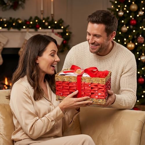 Gifts for Women, 32 Pcs Red Rose Bath and Body Basket Gifts for Women - Image 4