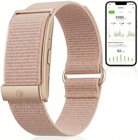 Smart Bracelet Health and Fitness Tracker No Subscription Fees Pink by Unknown