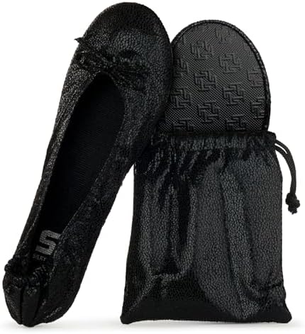 Foldable Flats for Women, Portable Ballet Shoes for Wedding &Travel Comfort by SilkyToes