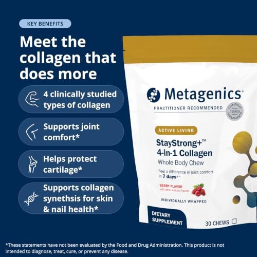 Metagenics StayStrong+ 4-in-1 Collagen Whole Body Chew, Berry, 30 Chews - Image 3