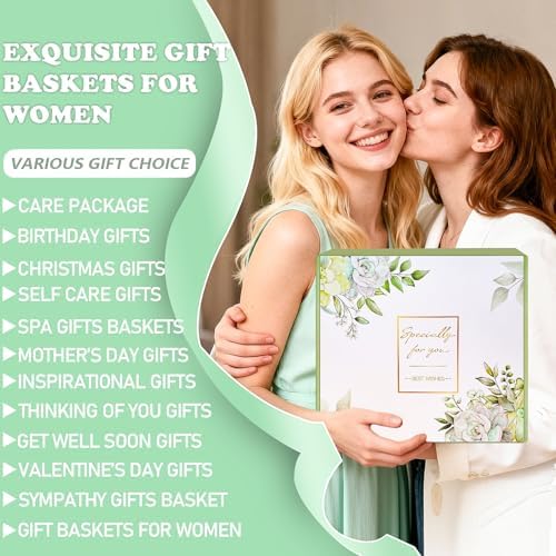 Mother's Day Gift Basket for Women, 11-Piece Self Care Spa Gift Set with Cozy Blanket in Elegant Gift Box, Thinking of You, Get Well Soon and Sympathy Gifts for Mom, Wife, Sister - Image 4
