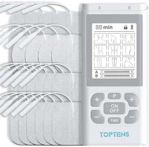 Dual Channel TENS Unit Muscle Stimulator Machine，9 Modes with 20pcs Premium Electrode Pads for Pain Relief by Reajoy