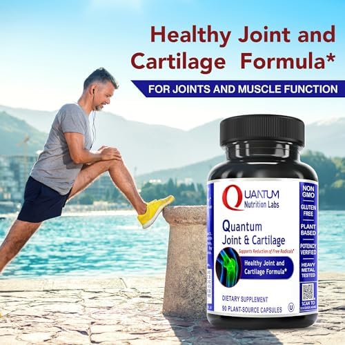 Quantum Joint & Cartilage Support Supplement - for Men & Women, Joint Mobility and Muscle Health, Cartilage Repair, Gluten Free, Plant-Sourced, Non-GMO - 90 Capsules - Image 3