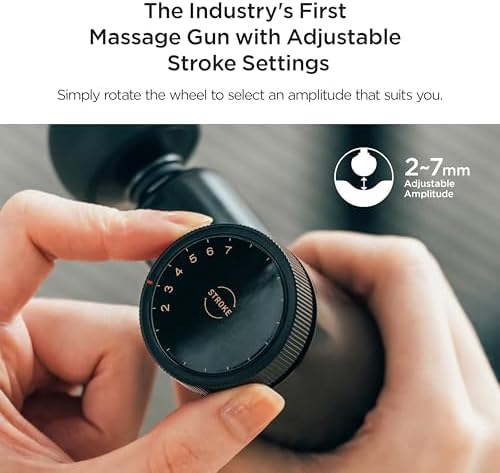 MYTREX REBIVE MINI XS 2 Mini Massage Gun, 6 Stroke & 5 Speed Levels, 285g Portable Handheld Massager with 5 Attachments, USB Rechargeable, Gift for Men & Women (White) - Image 5