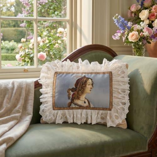 patdrea Designer Velvet Throw Pillow Cover,Set of 2,12"x20"-Botticelli A - Image 3