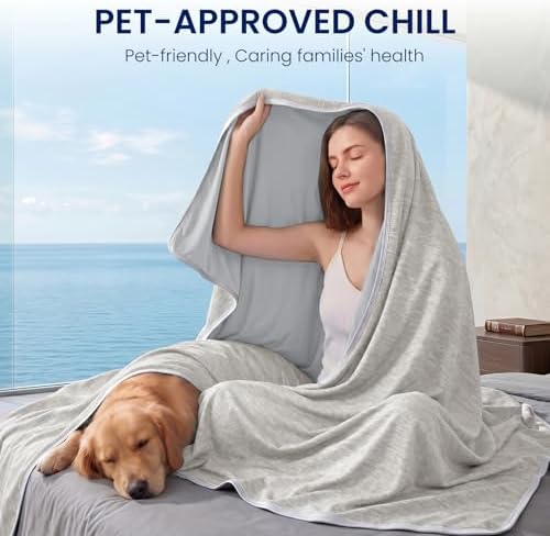 Topcee Cooling Blanket for Night Sweats Absorbs Heat to Keep Adults, Children Cool on Warm Nights, Q-Max 0.5 Cooling Blankets for Hot Sleepers, Ultra-Cool Lightweight Sofa Throw Blanket (50"x70") - Image 3