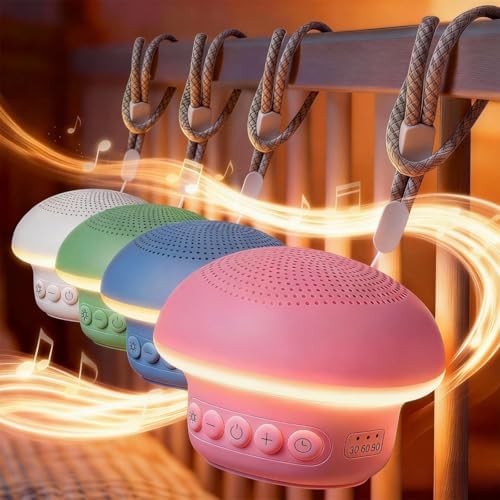 Portable White Noise Sound Machine for Baby Adults, 20 Soothing Sound & 30-Level Volume, 48H Runtime with 30/60/90min Timer, Memory Recall, Soft Night Light for Sleep, Home, Travel, Easy to Pocket by Unknown