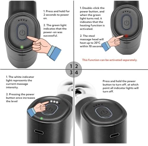 Mini Thermal Massage Gun with Heat, Portable Percussion Muscle Massager - Image 5