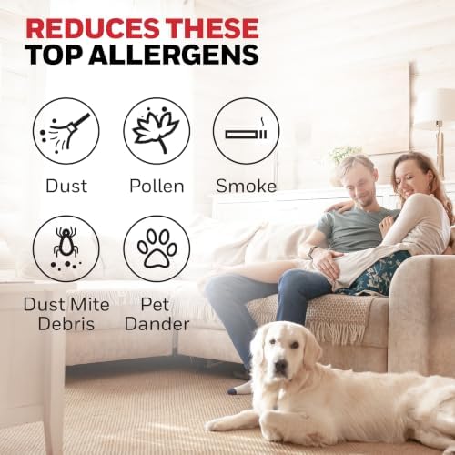 Honeywell Allergen Plus 4-in-1 HEPA Air Purifier for Home, Up to 1718 Ft² Coverage for Large Rooms, Reduces Allergens, Pet Dander, Smoke & Odors, Air Quality Sensor with Auto Mode, Black, HPA4300B - Image 3