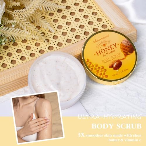 Birthday Gifts for Women, Honey Almond Spa Gift Baskets Bath Set for Women - Image 4