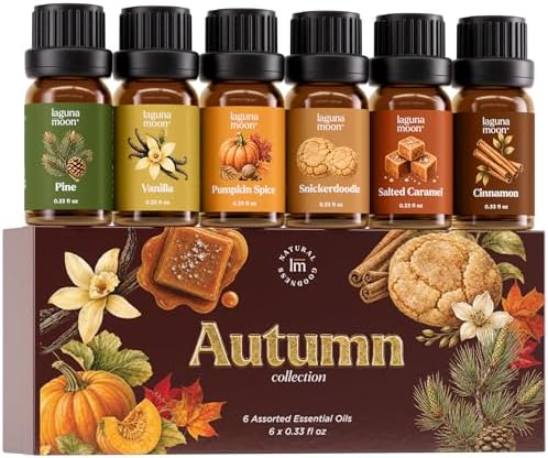Lagunamoon Fall Essential Oils Set for Diffuser for Home 6 x 10ml by LagunaMoon