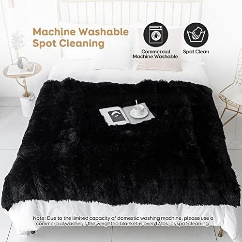 Cottonblue Black Weighted Blanket 15lbs for Adults Twin Size 48x72in Soft - Image 6