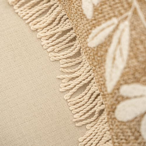 BlissBlush Lumbar Pillow Cover 12x20 Inch Indoor Outdoor, Jute Inspired Floral Tufted Decorative Accent Pillow Case for Patio Couch Sofa Living Room, Cover Only - Image 7