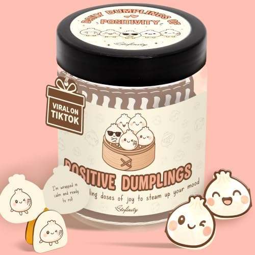 STOFINITY Emotional Support Dumpling Jar, 60 Affirmation Cards by Stofinity