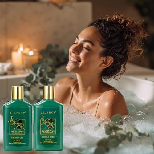 7Pcs Eucalyptus Bath Spa Gifts, Perfect Spa Gift Baskets for Women & Men - Image 6