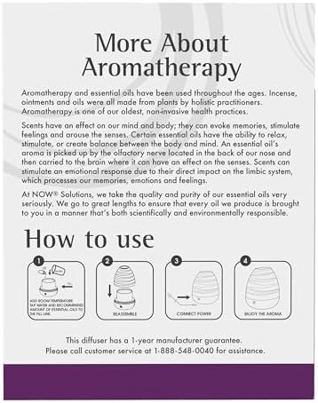 NOW Essential Oils, Ultrasonic USB Aromatherapy Oil Diffuser, Extremely Quiet, Heat Free, and Easy to Clean, Color Changing LED Diffuser - Image 3
