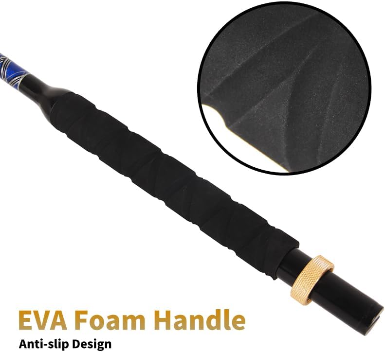 Deep Sea Fishing Rod, Heavy Duty Bent Butt Trolling Rod with Roller Guides,Conventional Fishing Rod - Image 4