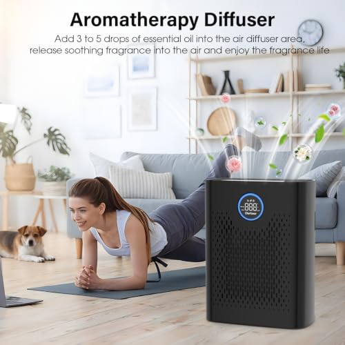 Air Purifiers for Home Pets Up to 3000Ft², Large Room Air Purifier with PM2.5 Air Quality Monitor, Sleep Mode, Air Purifiers for Bedroom Office for Allergies, Smoke, Dust, Pollen,8000B,Black - Image 6