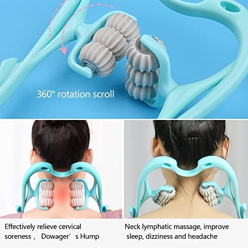 HaSeftni Trigger Point Roller Massager Tool with 6 Balls for Pain Relief deep Tissue Handheld Suitable for Legs Waist Neck and Shoulder Massage Relaxer (Blue) - Image 4
