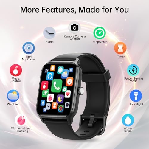 Tensky Smart Watch for Men & Women, 46mm HD Big Screen Fitness Tracker - Image 6
