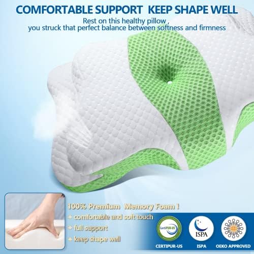 CHxxy Memory Foam Pillows, Cervical Pillow for Neck & Shoulder Pain Relief - Image 6