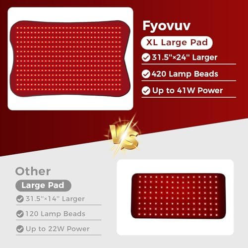 Red Light Therapy for Body, Eligible Red Light Therapy Pad, Dual Chip Grade (660nm & 850nm) Light Therapy Mat with Timer Remote Control, 31.5''×24'' - Image 5
