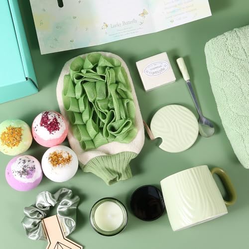 Luxury Women’s Gift Set 12PCS – Spa Bath Box with Mug, Candle, Bath Bombs, Soap & Hair Towel – Relaxation Self-Care Gift for Birthday, Christmas, Mother’s Day - Image 6