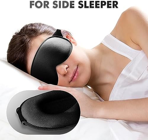 Sleep Mask for Men and Women, 3D Blackout Eye Mask for Side Sleepers, Ebony - Image 3