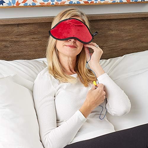 Bucky Eden Collection Lightweight Eye Shade Mask with Reusable Ear Plugs, Cherry - Image 5