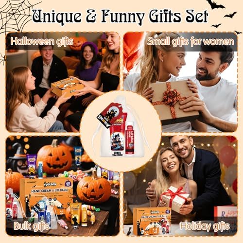 60 Pack Halloween Hand Cream and Lip Balm Set for Women, Halloween Gifts - Image 6