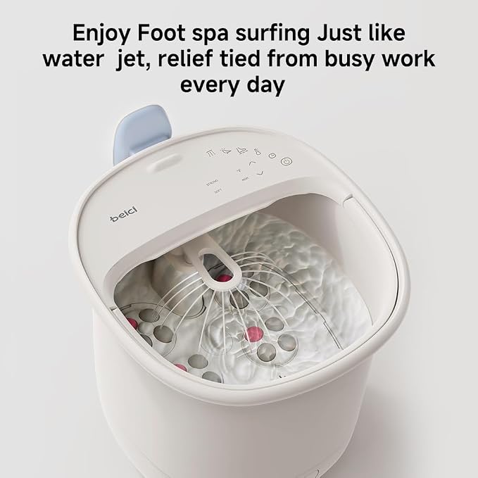 11.5-inch Foot Spa with Four Detachable Electric Massage Turntables, Featuring Circular Water Column Surfing Technology, Built-in Timer, and Intelligent Water Temperature Control - Image 3