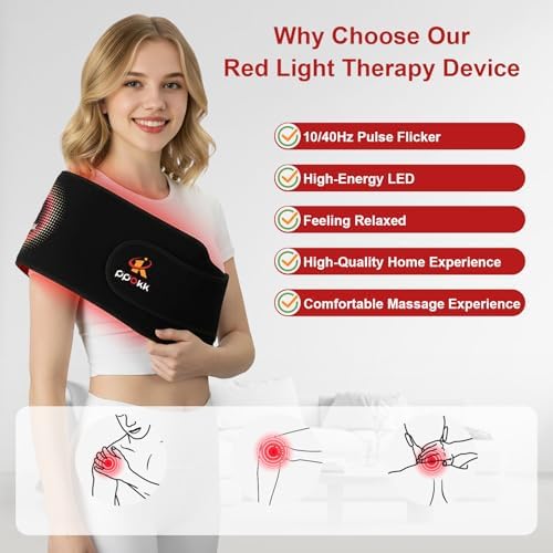 Red Light Therapy for Body,120 LEDs Infrared Light Therapy Wrap Belt for Waist,Upgraded 3 in 1 Led Beads,660nm Red Light &850nm Near Infrared Light Device for Back with Timer - Image 3