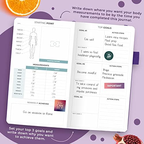 Clever Fox Wellness Planner & Food Journal Small Purple - Image 3