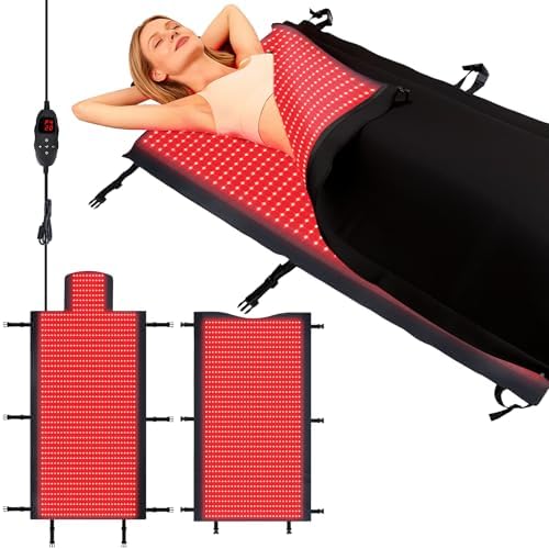 LITDUCK Body Red Light Therapy Mat, Eligible Red Light Therapy Blanket, 2in1 LEDs(660nm& 850nm), Premium Leather, Adjustable Timer & Intensity, 74.6” x 33.3” 2570 LEDs by LITDUCK